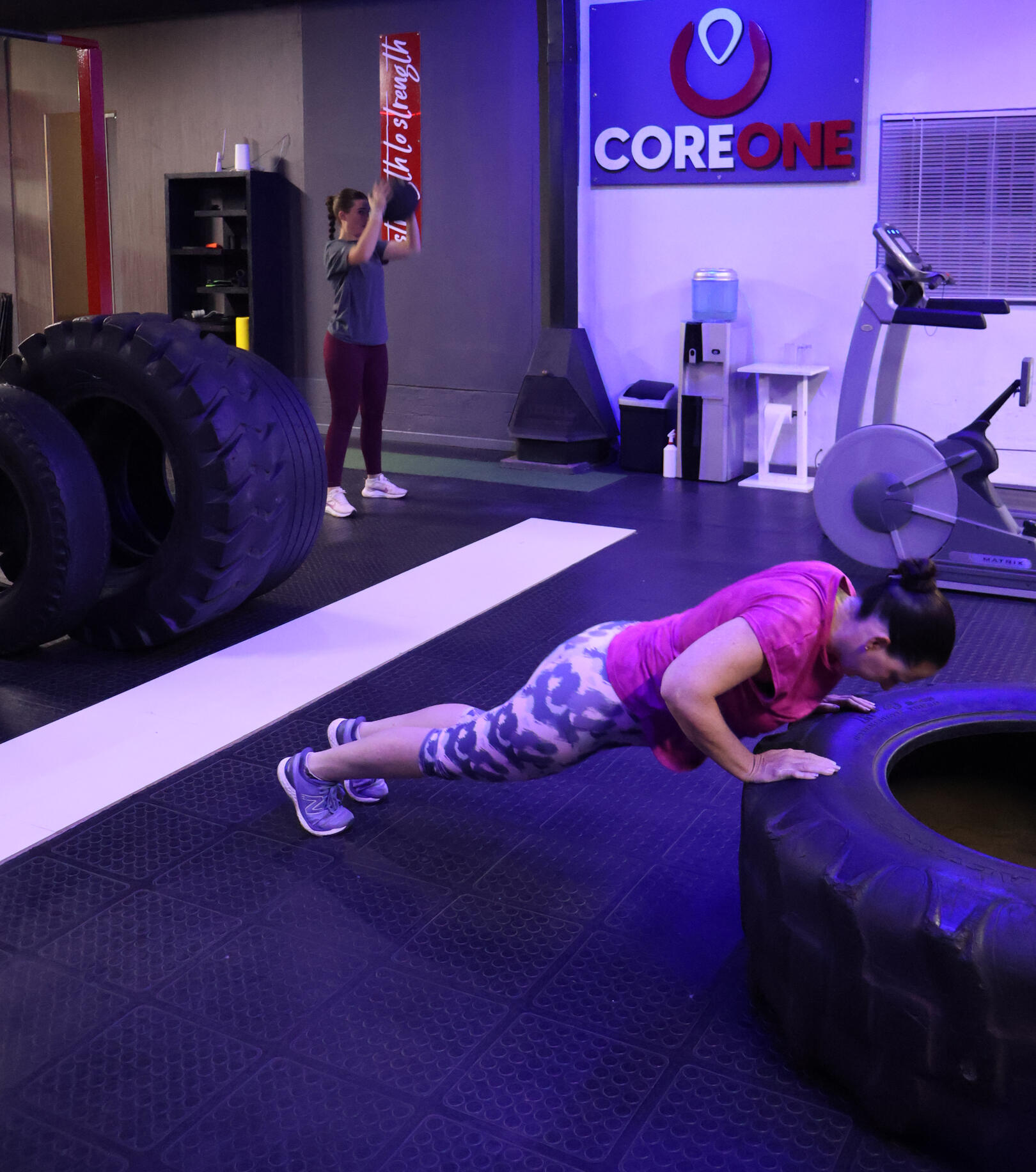 Members training at CoreOne gym mulbarton in Johannesburg South.